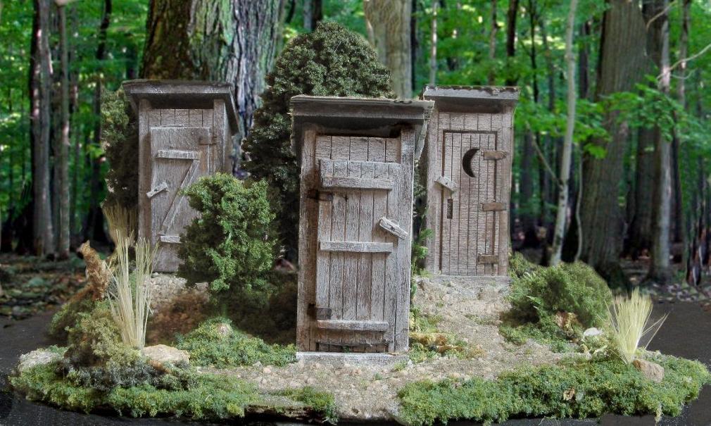 model train outhouse johnny house