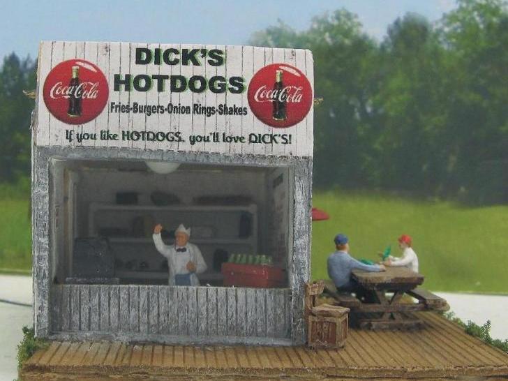 scratch built hot dog stand